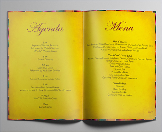 12-page program for the event
